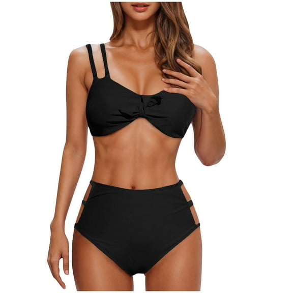 Admvng Two Piece Swimsuit for Women Bikini Set Tummy Control Swimsuit Sexy Two Piece High Waisted Bathing Suit 2025 S-2XL
