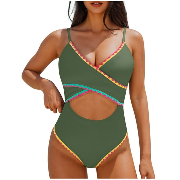 Admvng Swimsuit for Women Blooming Sexy One Piece Bathing Suits Swimsuits Slimming Mesh Swimwear S-2XL