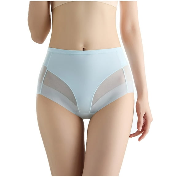 Admvng Underwear Women Pack Medium Waist Plus Size Solid Color Girdling Briefs Underpants, Size M-2XL