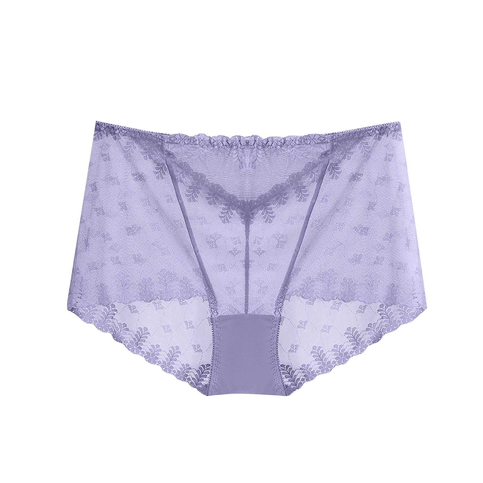 7 Pieces Summer Women Artsy Pure Color Lace Underwear