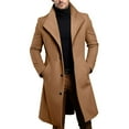 thumbnail image 1 of Admvng Winter Jacket Mens Peacoat Solid Long Sleeved Double Button Cardigan Pocket Coat, Size S-2XL, 1 of 6