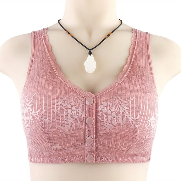 Admvng Wireless Bras for Women Comfortable Lace Breathable Bra Underwear No Rims S-5XL