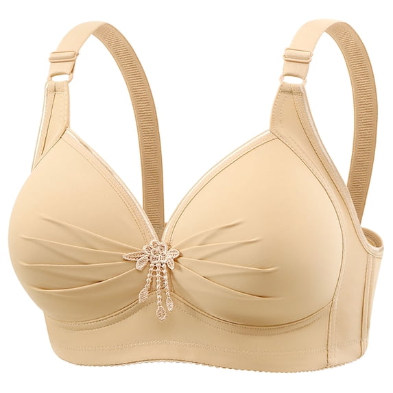 Admvng Women Bras Comfortable Lace Breathable Underwear No Rims, Size XS-4XL