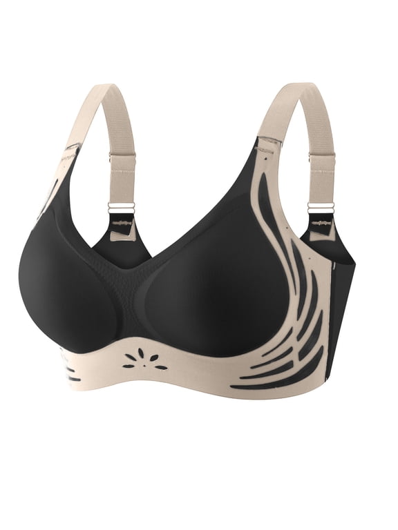 Admvng Women Bras Middle Aged and Elderly Bras without Steel Rings Large Size Underwear Front Button Style Comfortable Bra, Size M-3XL