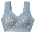 thumbnail image 1 of Admvng Women Bras Middle-aged and Elderly Plus Size Underwear Thin Mesh Front Buckle Style Nursing Underwear, Size S-3XL, 1 of 4
