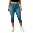 thumbnail image 1 of Admvng Women Capri Pants Casual Loose Summer Wide Leg Comfy Workout Stretchy Ladies Capri With Pockets Size S-2XL, 1 of 8