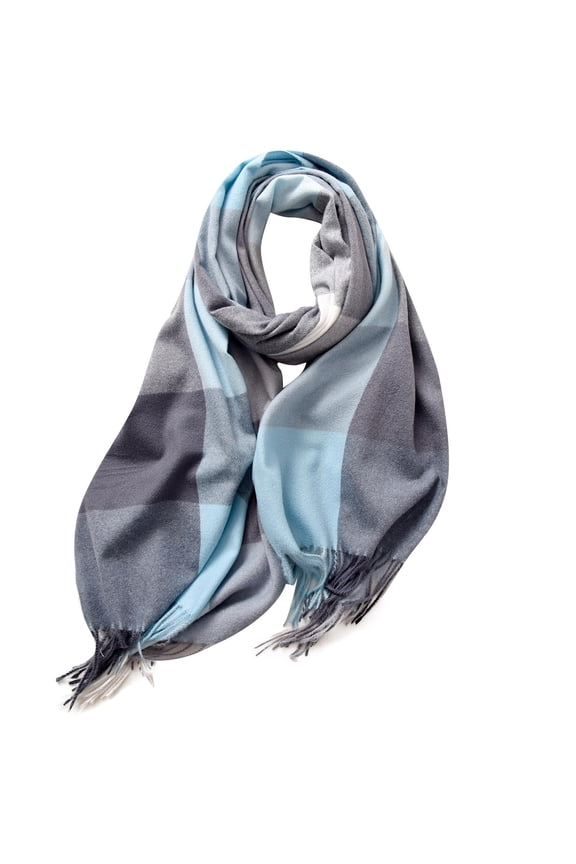 Women Men Colorful Plaid Soft Friendly Warm Thick Wool Scarf