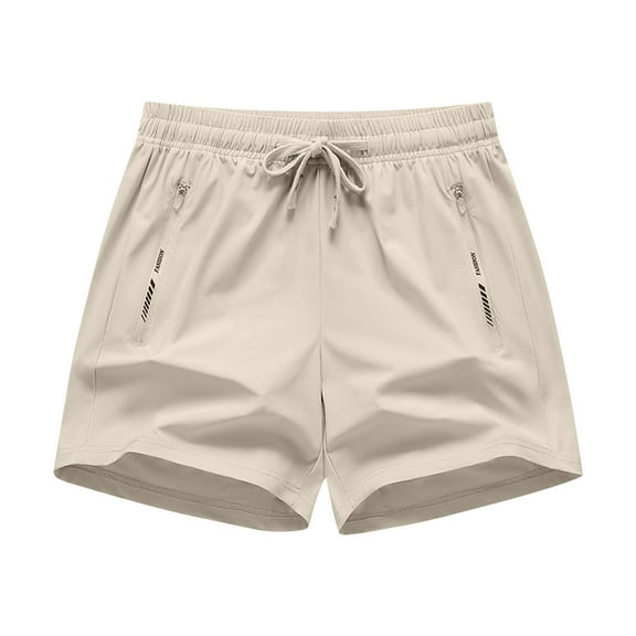 Admvng Women Shorts Summer High Elastic Waist Casual Basic Fitness Shorts with Zipper Pockets S-3XL