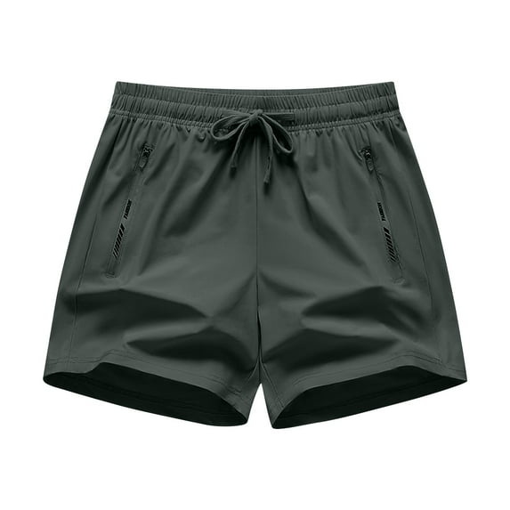 Admvng Women Shorts Summer High Elastic Waist Casual Basic Fitness Shorts with Zipper Pockets S-3XL