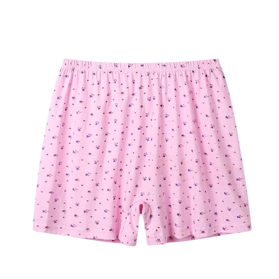 Admvng Women’s Boxer Sleep Shorts Plus Size Floral Print Elastic High Waist Cotton Home Underwear