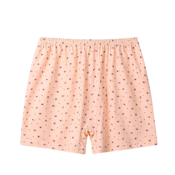 Admvng Women’s Boxer Sleep Shorts Plus Size Floral Print Elastic High Waist Cotton Home Underwear