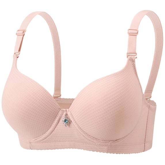 Admvng Women's Bras Supportive Wireless Push Up Bra No Underwire Plus Size for Older Women