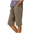 thumbnail image 1 of Admvng Women's Capri Pants Casual Loose Summer Wide Leg Cotton Lightweight Workout Ladies Capris With Pockets Size S-2XL, 1 of 9