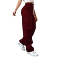 thumbnail image 1 of Admvng Women's Cargo Pants Casual Sports Work Full Length Trousers with Multi-Pockets, 1 of 9