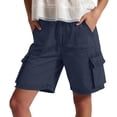 thumbnail image 1 of Admvng Women's Cargo Shorts Casual Loose Fit Multi Pocket Summer Outdoor Shorts, 1 of 9