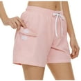 thumbnail image 1 of Admvng Women's Cargo Shorts Solid Summer Casual Trendy Drawstring Pants, 1 of 4