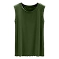 thumbnail image 1 of Admvng Women's Crew Neck Tank Tops Sleeveless Solid Casual Basic Summer Blouses, 1 of 5