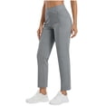 thumbnail image 1 of Admvng Women's Cropped Pants Straight Leg Solid Stretch Golf Trousers with Pockets, 1 of 9