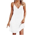 thumbnail image 1 of Admvng Women's Dresses Sleeveless V Neck Stretchy Casual Adjustable Buckle Camisole, 1 of 6