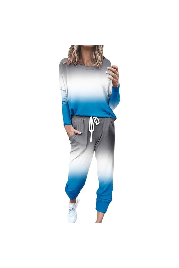 Women's Fashionable Suit Womens 2 Piece Outfits Lounge Hoodie Sweatsuit Sets Oversized Sweatshirt Baggy Fall Fashion Sweatpants with Pockets S-5XL