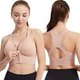 thumbnail image 1 of Admvng Women's Front Zip Bra Plus Size Wireless Seamless Smooth Comfort Everyday Bra, 1 of 3
