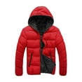 thumbnail image 1 of Admvng Women's Hooded Puffer Jacket Lightweight Zip Up Winter Coat with Zipper Pockets, 1 of 4