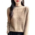 thumbnail image 1 of Admvng Women's Knit Sweater Long Sleeve Mock Neck Winter Casual Pullover, 1 of 9