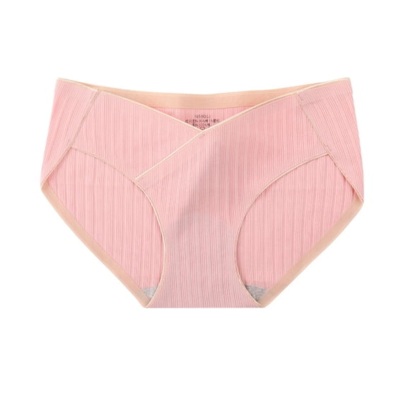 Admvng Women's Maternity Underwear Plus Size Solid Breathable Comfort Cotton Pregnancy Briefs