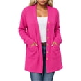 thumbnail image 1 of Admvng Women's Outerwear Button Long Sleeve Coat Casual Jacket, 1 of 6