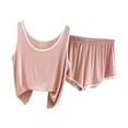 thumbnail image 1 of Admvng Women's Pajama Sets Summer Short Sleeve Shorts Suit Home Clothes Two-piece Set M-2XL, 1 of 3