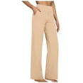 thumbnail image 1 of Admvng Women's Pants Stretch Wide Leg Office Casual Work Pants with Pockets, 1 of 6