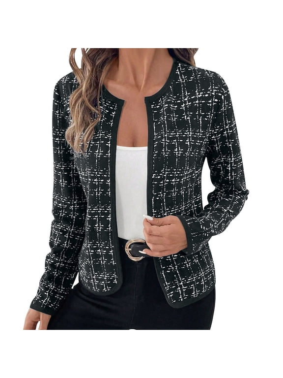 Cropped Shacket Jacket for Women Long Sleeve Short Casual Coat