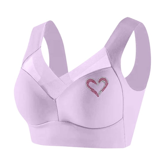 Admvng Women's Plus Size Bralette Wireless Mesh Seamless Comfy Bra