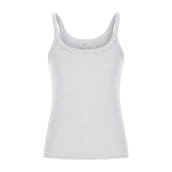 Admvng Women's Ribbed Tank Top Plus Size Scoop Neck Cami Basic Sleeveless Stretchy Camisole