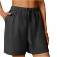thumbnail image 1 of Admvng Women’s Shorts Casual Elastic Waist Loose Drawstring Cotton Lightweight Gym Athletic Short Pants With Pocket Size S-3XL, 1 of 7