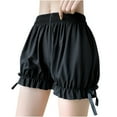 thumbnail image 1 of Admvng Women's Shorts Elastic Waist Ruffle Bow Safety Shorts, 1 of 4