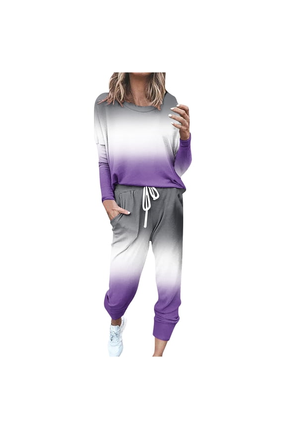 Women's Suit Womens 2 Piece Outfits Lounge Hoodie Sweatsuit Sets Oversized Sweatshirt Baggy Fall Fashion Sweatpants with Pockets S-5XL