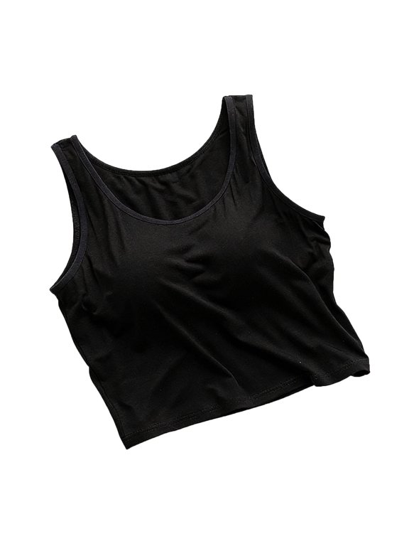 Women's Tank Tops Summer Sleeveless Round Neck Comfy Yoga Sports T-shirt