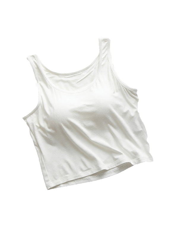 Women's Tank Tops Summer Sleeveless Round Neck Comfy Yoga Sports T-shirt