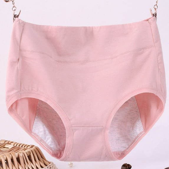 Admvng Women's Underwear Large Solid Color Leak Proof Menstrual Underwear XL-6XL