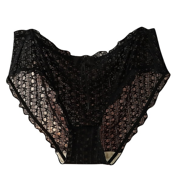 Admvng Women's Underwear Plus Size Solid Color Lace Underwear, Size XL-4XL