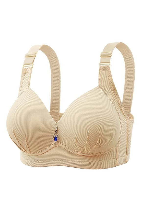 Womens Bra Solid Color Backless Sexy Seamless Push-Up U-Shaped Beautiful Back Underwear Everyday Bras, Size S-3XL