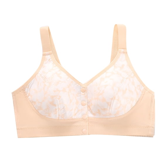 Admvng Womens Bras Oversized Bra Without Steel Rims Printed Underwear, Size S-5XL