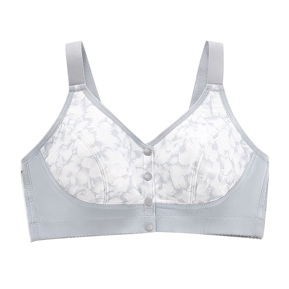 Admvng Womens Bras Oversized Bra Without Steel Rims Printed Underwear, Size S-5XL