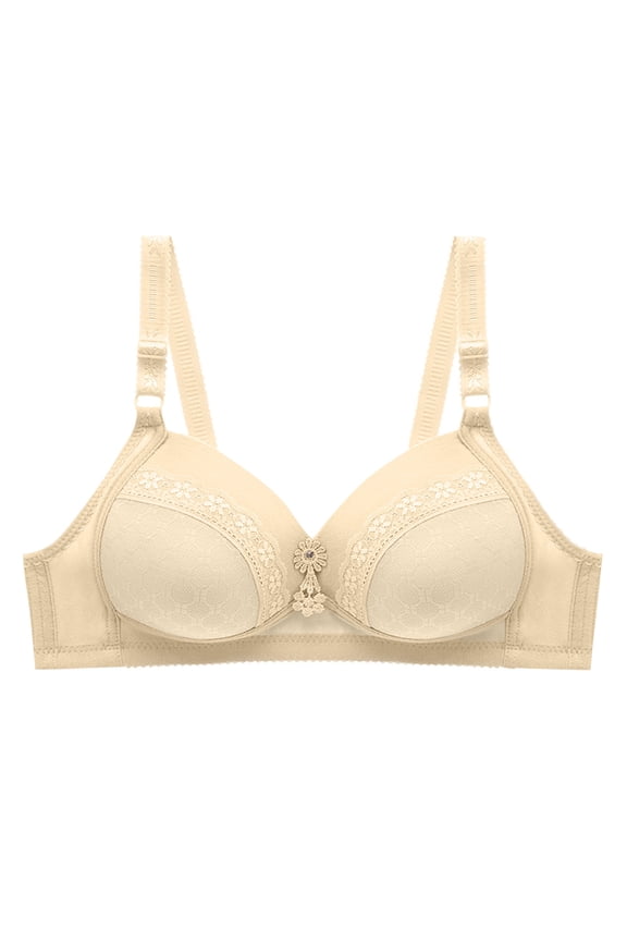 Womens Bras Seamless Push Up Bras Full Coverage Comfortable Bra V Neck Bralettes Wireless Everyday Bra M-2XL