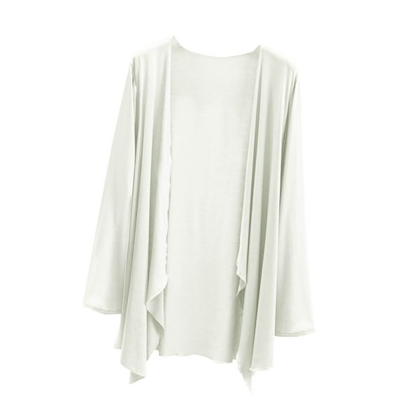 Admvng Womens Cardigan Casual Fashion Solid Color Outerwear Thin Long Sleeved Shirt with Pockets Cardigan Top M-2XL