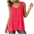 thumbnail image 1 of Admvng Womens Casual Comfortable Solid Sleeveless Round Neck Flowy Tank Top, 1 of 9