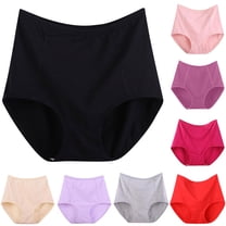 Admvng Womens Cotton Underwear Solid Plus Size High Waist Leak Proof Crotch Shorts Panties, Size XL-6XL