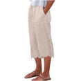 thumbnail image 1 of Admvng Womens Culottes Scalloped Hem Plus Size Casual Everyday Cropped Pants, 1 of 5