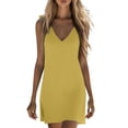thumbnail image 1 of Admvng Womens Dress V Neck Sleeveless Summer Comfy Basic Dress, 1 of 9